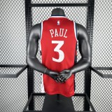 2025  Los Angeles Clippers Red #3 PAUL   1:1 Quality NBA Jersey