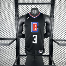 2023  Los Angeles Clippers Jordan  Blac #3 PAUL 1:1 Quality NBA Jersey