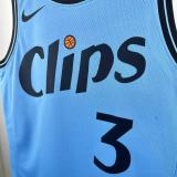 2025  Los Angeles Clippers City  Blue  #3 PAUL  1:1 Quality NBA Jersey