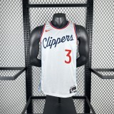 2025  Los Angeles Clippers #3 PAUL White 1:1 Quality NBA Jersey