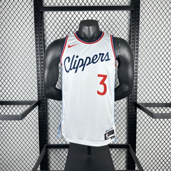 2025  Los Angeles Clippers #3 PAUL White 1:1 Quality NBA Jersey