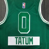 2022  Boston Celtics City Edition Retro  Green #0 TATUM  1:1 Quality NBA Jersey