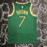 2020  Boston Celtics  City Edition Green #7 BROWN  1:1 Quality NBA Jersey