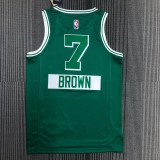 2022  Boston Celtics City Edition Retro  Green #7 BROWN 1:1 Quality NBA Jersey