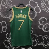 2020  Boston Celtics  City Edition Green #7 BROWN  1:1 Quality NBA Jersey
