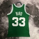 1985/1986  SW Boston Celtics Retro  Green #33 BIRD  1:1 Quality NBA Jersey