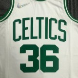 75 Year  Boston Celtics  Retro White #36 SMAR  1:1 Quality NBA Jersey
