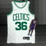 75 Year  Boston Celtics  Retro White #36 SMAR  1:1 Quality NBA Jersey