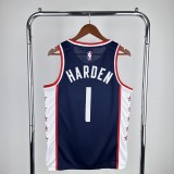 2019  Los Angeles Clippers City Edition Blue #1 HARDEN  1:1 Quality NBA Season Jerseys