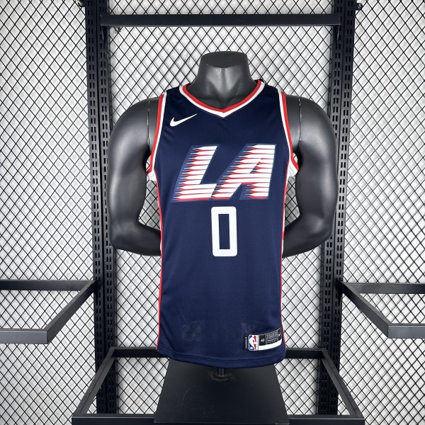 2019  Los Angeles Clippers City Edition Blue #0 WESTBROOK  1:1 Quality NBA Season Jerseys