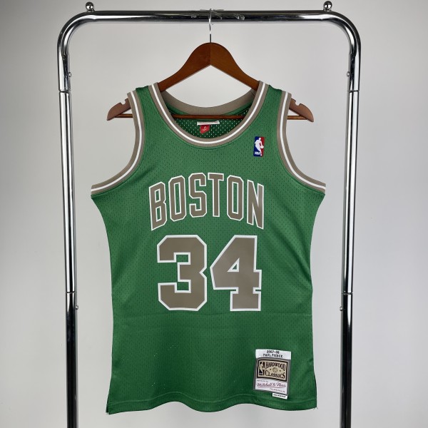 2007/2008  SW Boston Celtics Retro Green #34 PIERCE 1:1 Quality NBA Jersey