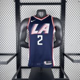 2019  Los Angeles Clippers City Edition Blue #2 LEONARD  1:1 Quality NBA Season Jerseys