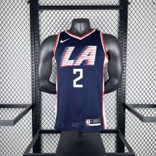2019  Los Angeles Clippers City Edition Blue #2 LEONARD  1:1 Quality NBA Season Jerseys