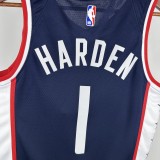 2019  Los Angeles Clippers City Edition Blue #1 HARDEN  1:1 Quality NBA Season Jerseys