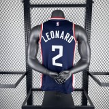 2019  Los Angeles Clippers City Edition Blue #2 LEONARD  1:1 Quality NBA Season Jerseys