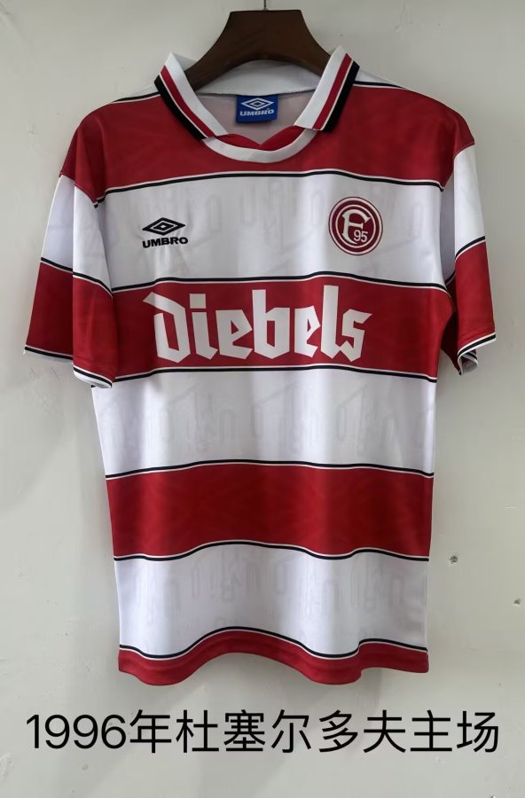 1996  Fortuna Düsseldorf Home Fans Retro 1:1 Quality Soccer Jersey