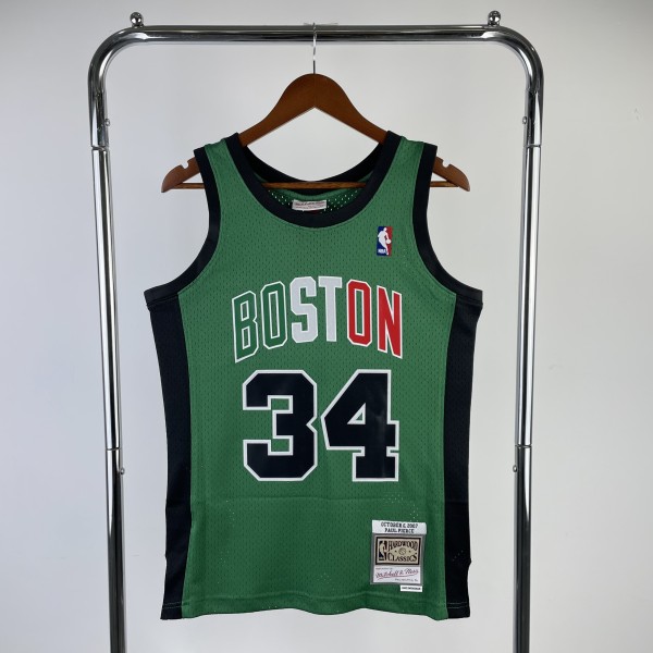Boston Celtics Green #34 PIERCE 1:1 Quality NBA Jersey Italy Cup