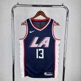 2019  Los Angeles Clippers City Edition Blue  #13 GEORGE   1:1 Quality NBA Season Jerseys