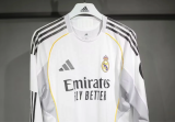 球员版 25/26 Real Madrid Home Long sleeve Player 1:1 Quality Soccer Jersey