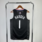 2021  Los Angeles Clippers Black #1 HARDEN  1:1 Quality NBA Season Jerseys