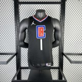 2021  Los Angeles Clippers Black #1 HARDEN  1:1 Quality NBA Season Jerseys