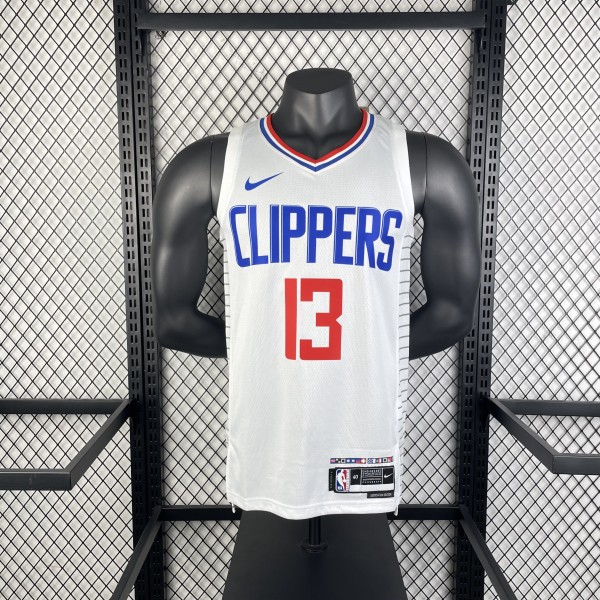 2023  Los Angeles Clippers White #13 GEORGE  1:1 Quality NBA Season Jerseys