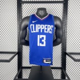 2023  Los Angeles Clippers  Blue #13 GEORGE 1:1 Quality NBA Season Jerseys