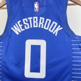 2023  Los Angeles Clippers Blue #0 WESTBROOK  1:1 Quality NBA Season Jerseys
