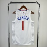 2023  Los Angeles Clippers White #1 HARDEN  1:1 Quality NBA Season Jerseys