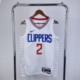 2023  Los Angeles Clippers White #2 LEONARD 1:1 Quality NBA Season Jerseys