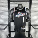 2023  Los Angeles Clippers City Edition Black #1 HARDEN  1:1 Quality NBA Season Jerseys