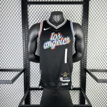 2023  Los Angeles Clippers City Edition Black #1 HARDEN  1:1 Quality NBA Season Jerseys
