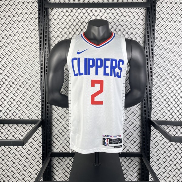 2023  Los Angeles Clippers White #2 LEONARD 1:1 Quality NBA Season Jerseys