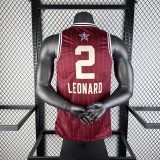 2024 Los Angeles Clippers ALL-STAR Red #2 LEONARD  1:1 Quality NBA Season Jerseys