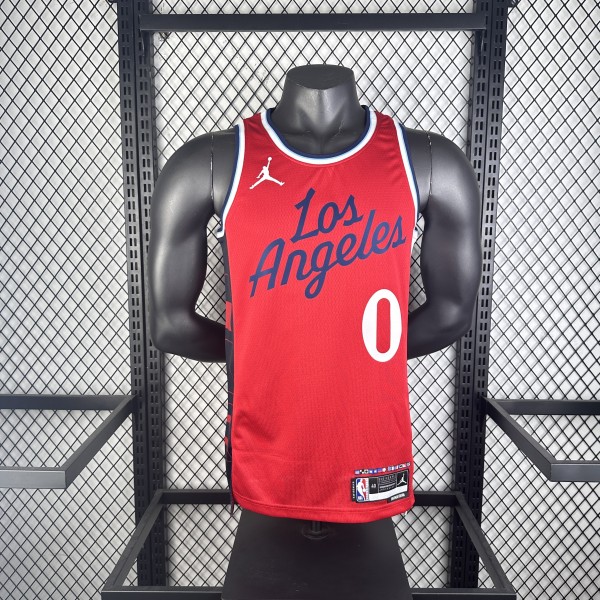 2025  Los Angeles Clippers Red #0 WESTBROOK 1:1 Quality NBA Season Jerseys