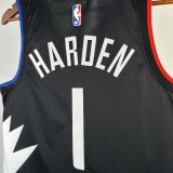 2023  Los Angeles Clippers Black #1 HARDEN  1:1 Quality NBA Season Jerseys
