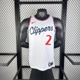 2025  Los Angeles Clippers White #2 LEONARD 1:1 Quality NBA Season Jerseys