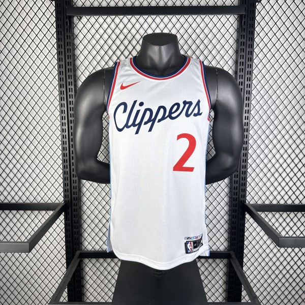 2025  Los Angeles Clippers White #2 LEONARD 1:1 Quality NBA Season Jerseys