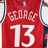 2025  Los Angeles Clippers Red #13 GEORGE  1:1 Quality NBA Season Jerseys
