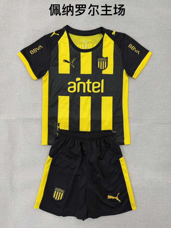 26/27 (2026） Atletico Penarol Home Kids Kits 1:1 Quality Soccer Jersey