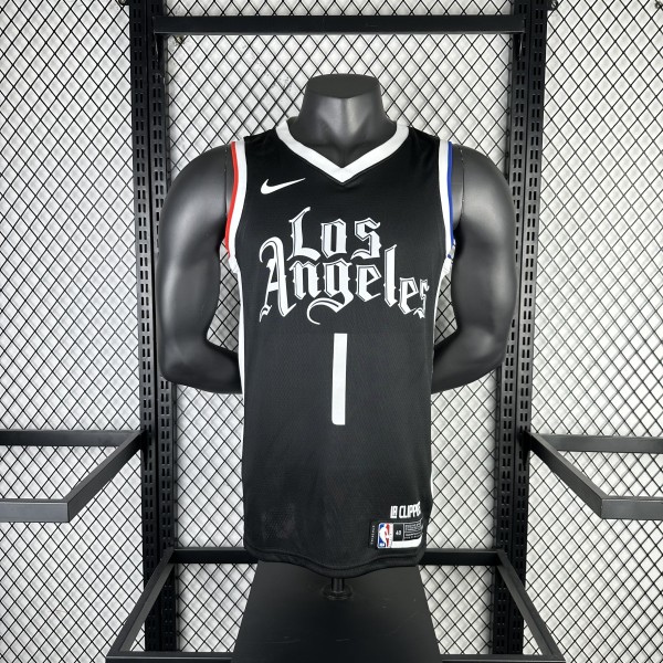 2021  Los Angeles Clippers Black #1 HARDEN 1:1 Quality NBA Season Jerseys