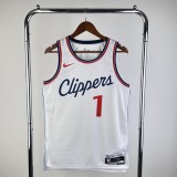 2025  Los Angeles Clippers White #1 HARDEN  1:1 Quality NBA Season Jerseys