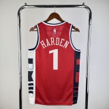 2025  Los Angeles Clippers Red #1 HARDEN  1:1 Quality NBA Season Jerseys