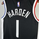 2021  Los Angeles Clippers Black #1 HARDEN 1:1 Quality NBA Season Jerseys