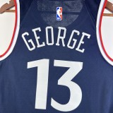 2025  Los Angeles Clippers Blue #13 GEORGE 1:1 Quality NBA Season Jerseys