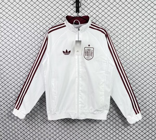 26/27 (2026) Spain  White Windbreaker  1:1 Quality Soccer Jersey
