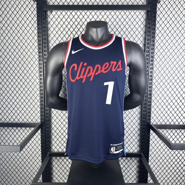 2025  Los Angeles Clippers Blue #1 HARDEN 1:1 Quality NBA Season Jerseys