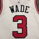Chicago Bulls White #3 WADE  1:1  Quality NBA Season Jerseys