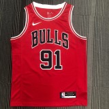 Chicago Bulls Red #91 RODMAN  1:1  Quality NBA Season Jerseys