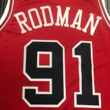 Chicago Bulls Red #91 RODMAN  1:1  Quality NBA Season Jerseys